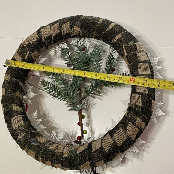 Handmade Wreath Christmas Snowman Snowflake - Picture 4 of 13